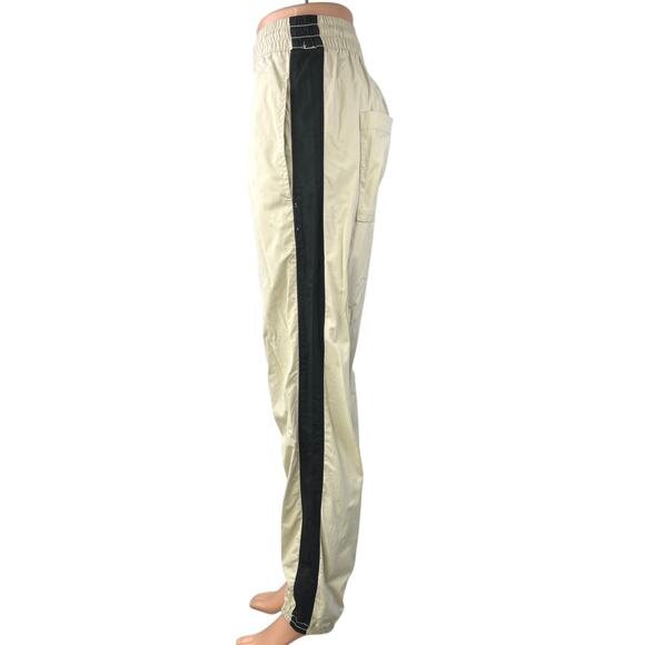 Publish Brand Cream Elastic Waist Pull On Parachute Windbreaker Jogger Pants L - Picture 3 of 7